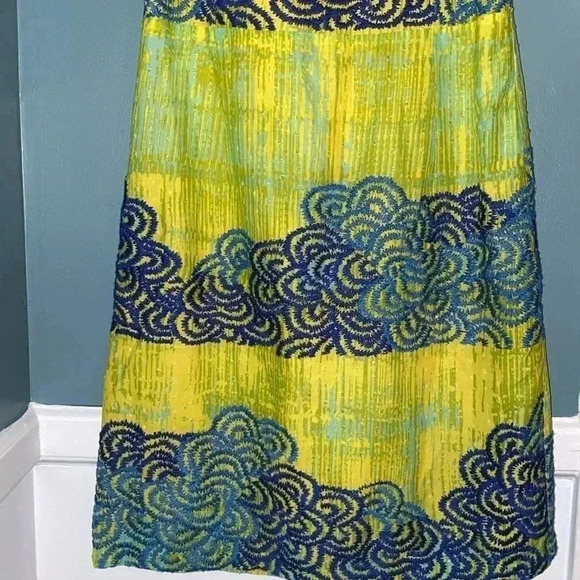 Anthropologie Tabitha sleeveless dress - zip up - size 2 - bright - embroidered - Picture 3 of 7